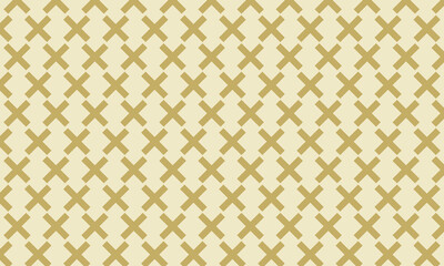 Vector modern abstract geometry x  gold pattern ilustration. Seamless geometric cross background