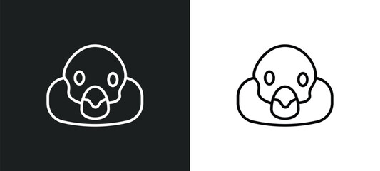snigir line icon in white and black colors. snigir flat vector icon from snigir collection for web, mobile apps and ui.