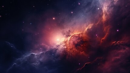 Deep space. Science fiction wallpaper, planets, stars, galaxies and nebulas, Generative Ai