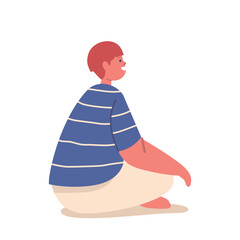 A Cheerful Boy Sits On The Floor, His Face Adorned With A Bright Smile, Radiating Happiness And Contentment