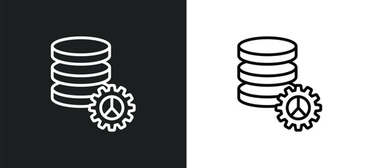 analytics tings line icon in white and black colors. analytics tings flat vector icon from analytics tings collection for web, mobile apps and ui.