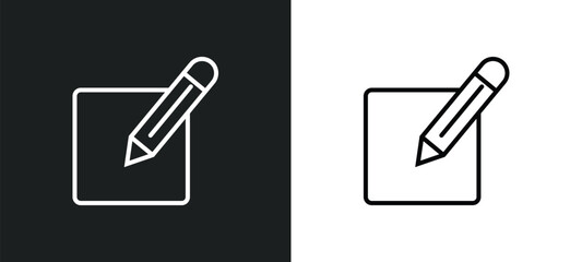 compose line icon in white and black colors. compose flat vector icon from compose collection for web, mobile apps and ui.