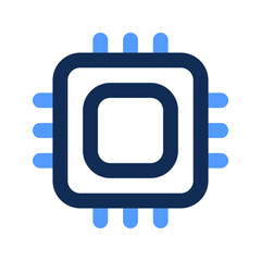 cpu outline color icon