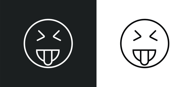 insolent line icon in white and black colors. insolent flat vector icon from insolent collection for web, mobile apps and ui.