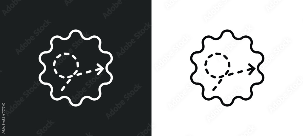 Poster scribble broken line icon in white and black colors. scribble broken flat vector icon from scribble 