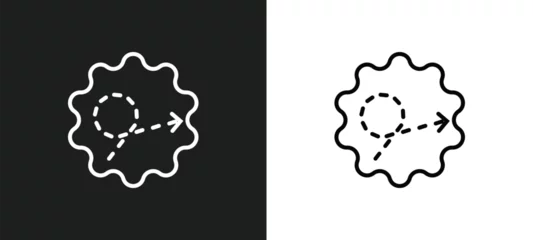 Fotobehang scribble broken line icon in white and black colors. scribble broken flat vector icon from scribble broken collection for web, mobile apps and ui. © IconArt