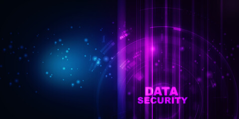 2d illustration abstract data security