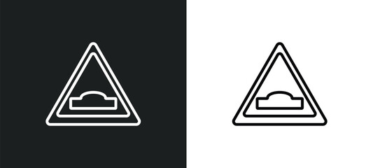 hump line icon in white and black colors. hump flat vector icon from hump collection for web, mobile apps and ui.