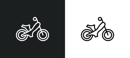 ride on toy line icon in white and black colors. ride on toy flat vector icon from ride on toy collection for web, mobile apps and ui.