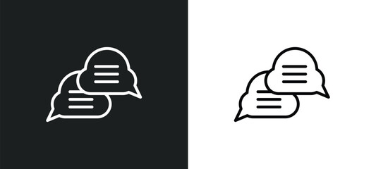 interaction line icon in white and black colors. interaction flat vector icon from interaction collection for web, mobile apps and ui.