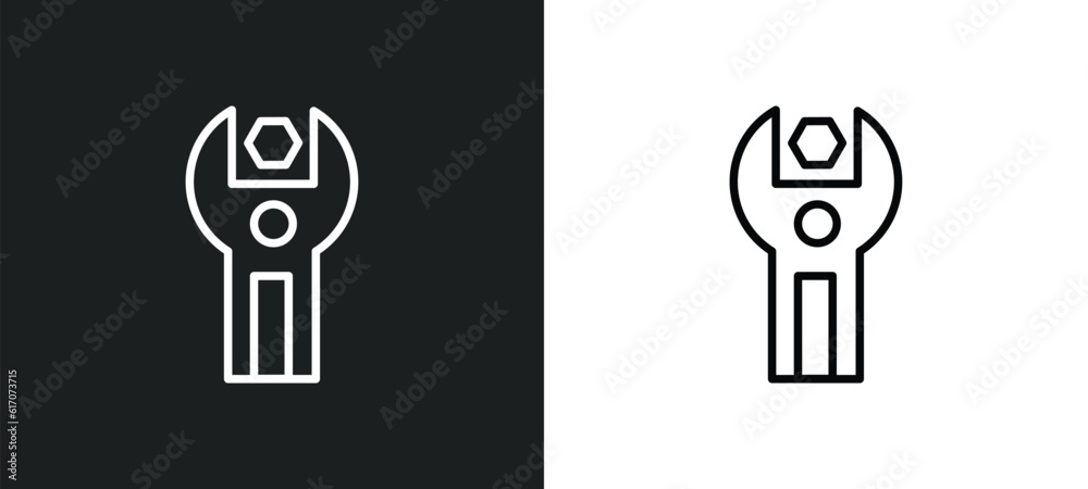 Poster sdk line icon in white and black colors. sdk flat vector icon from sdk collection for web, mobile ap