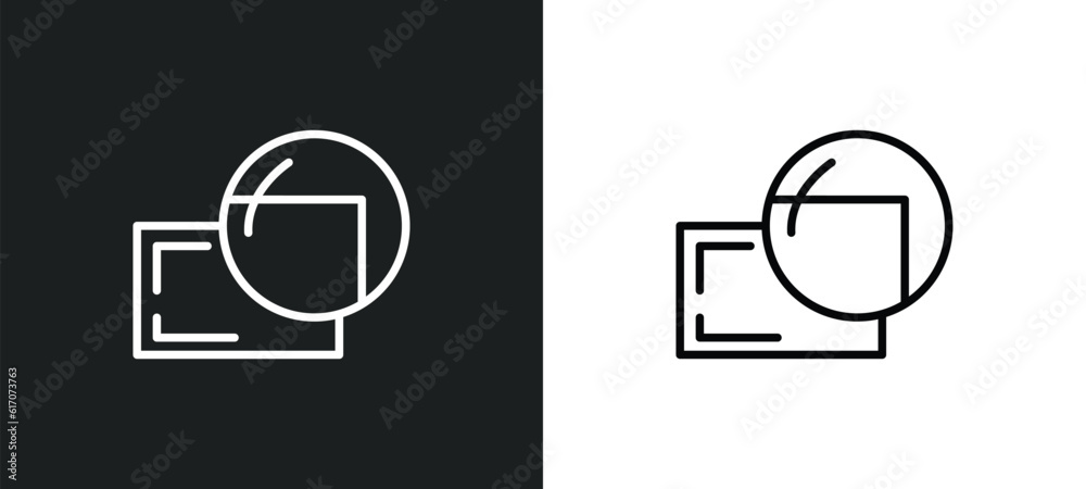 Poster retina display line icon in white and black colors. retina display flat vector icon from retina disp