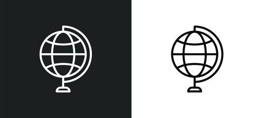 line icon in white and black colors. flat vector icon from collection for web, mobile apps and