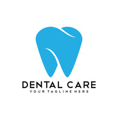Dental clinic logo design vector template. Dentist logotype icon illustration concept.