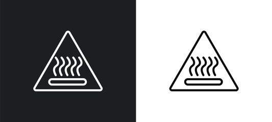 heat line icon in white and black colors. heat flat vector icon from heat collection for web, mobile apps and ui.