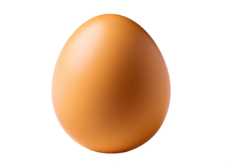 Brown egg isolated on white background, Generative AI