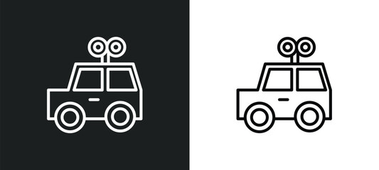 toys line icon in white and black colors. toys flat vector icon from toys collection for web, mobile apps and ui.
