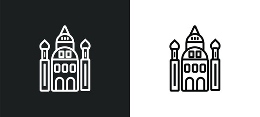 jewish line icon in white and black colors. jewish flat vector icon from jewish collection for web, mobile apps and ui.