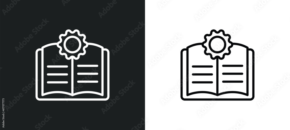 Poster guide line icon in white and black colors. guide flat vector icon from guide collection for web, mob