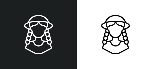 festa junina line icon in white and black colors. festa junina flat vector icon from festa junina collection for web, mobile apps and ui.