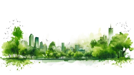 Sustainable urban design project. Green architectural practices aimed at creating eco friendly urban spaces that foster community well being and environmental health. Generative AI