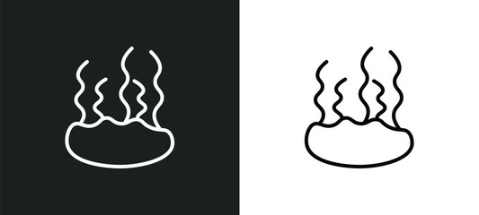 fasciculate line icon in white and black colors. fasciculate flat vector icon from fasciculate collection for web, mobile apps and ui.