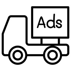 Mobile billboard icon