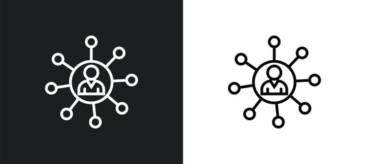 affiliate line icon in white and black colors. affiliate flat vector icon from affiliate collection for web, mobile apps and ui.