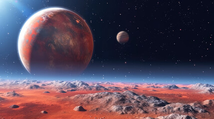 planet in space created with Generative AI Technology