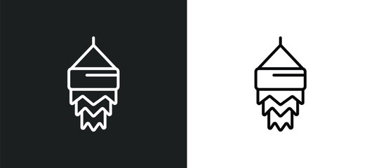kandeel line icon in white and black colors. kandeel flat vector icon from kandeel collection for web, mobile apps and ui.