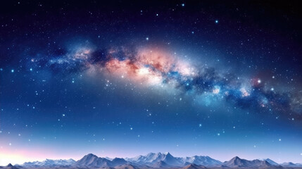 Obraz na płótnie Canvas starry night sky created with Generative AI Technology