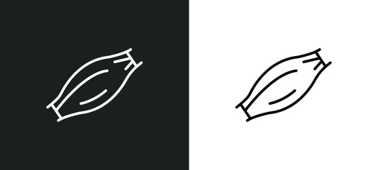 muscle fiber line icon in white and black colors. muscle fiber flat vector icon from muscle fiber collection for web, mobile apps and ui.