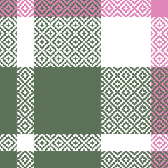 Tartan Plaid Seamless Pattern. Checkerboard Pattern. Traditional Scottish Woven Fabric. Lumberjack Shirt Flannel Textile. Pattern Tile Swatch Included.