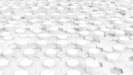 Abstract Polygonal Background White Hexagon Shapes