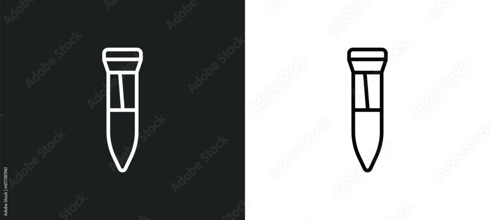 Poster tool line icon in white and black colors. tool flat vector icon from tool collection for web, mobile