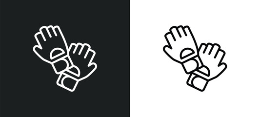 Obraz premium line icon in white and black colors. flat vector icon from collection for web, mobile apps and