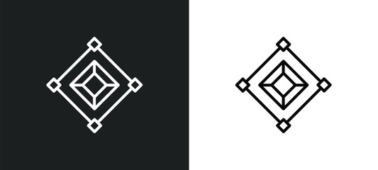 synergy line icon in white and black colors. synergy flat vector icon from synergy collection for web, mobile apps and ui.