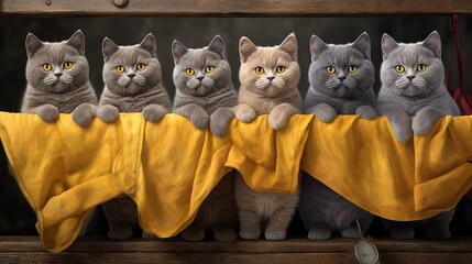 Unforgettable Moments: British Shorthair Clan in Harmony