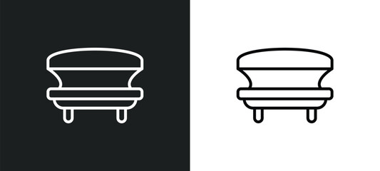 solarium line icon in white and black colors. solarium flat vector icon from solarium collection for web, mobile apps and ui.