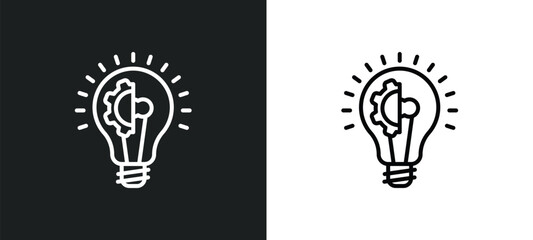 realization line icon in white and black colors. realization flat vector icon from realization collection for web, mobile apps and ui.