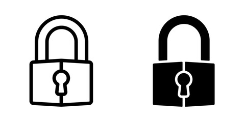 Padlock icon. sign for mobile concept and web design. vector illustration