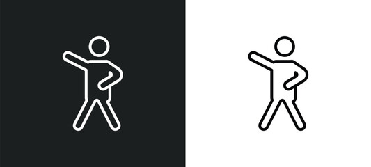 grateful human line icon in white and black colors. grateful human flat vector icon from grateful human collection for web, mobile apps and ui.