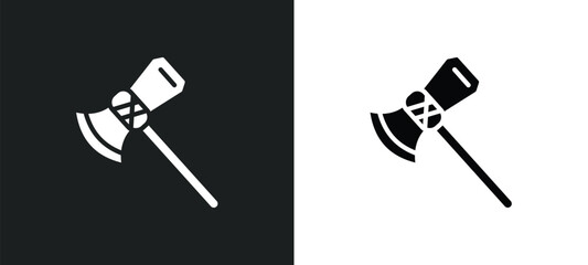 line icon in white and black colors. flat vector icon from collection for web, mobile apps and