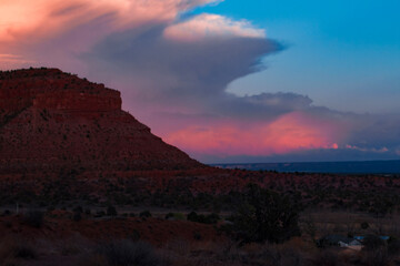 sunset in the mountains