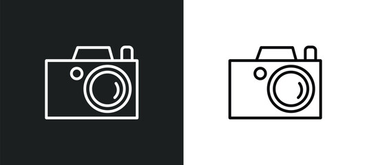 photograph line icon in white and black colors. photograph flat vector icon from photograph collection for web, mobile apps and ui.