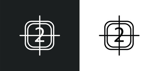 Obraz premium video file list line icon in white and black colors. video file list flat vector icon from video file list collection for web, mobile apps and ui.
