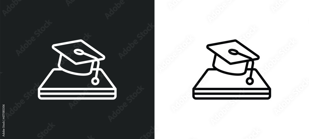 Poster is an element of line icon in white and black colors. is an element of flat vector icon from is an e
