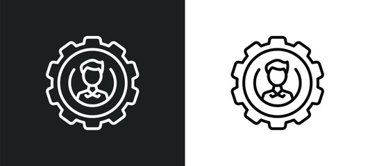users tings line icon in white and black colors. users tings flat vector icon from users tings collection for web, mobile apps and ui.
