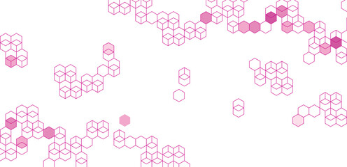 sfondo, rete, esagoni, cubi, concetto, comunicazione, astratto,