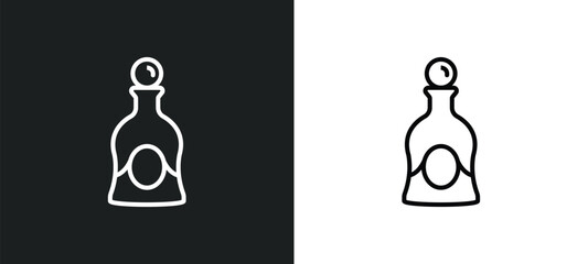 liquor line icon in white and black colors. liquor flat vector icon from liquor collection for web, mobile apps and ui.